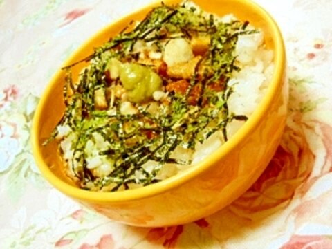 おかきで作ろ❤ツーンと香るおかきのお茶漬け❤